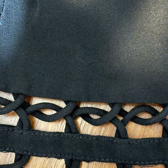 Lafayette 148 New York Black Cut out Trim Button Front Blazer Size 4 - Picture 8 of 9